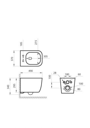 Унитаз подвесной Art&Max Bologna AM211CHR/AM211SC белый с сиденьем микролифт каскадный смыв