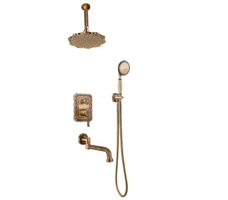 Душевая система Bronze de Luxe 10137/1F встраиваемая в стену цвет бронза