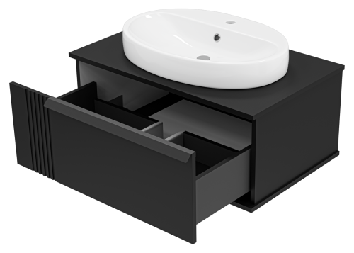 Тумба под раковину Brevita Savoy SAV-09080-0301Я 80х50х34 подвесная - фото 4