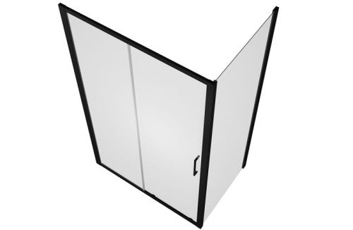 Душевой уголок Bravat Blackline BS120.3101B 120х80 стекло прозрачное профиль черный без поддона - фото 5