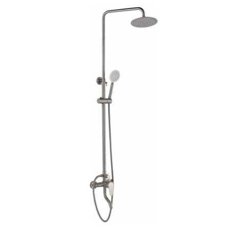 Душевая стойка Haiba HB24801-2 настенная цвет нержавеющая сталь