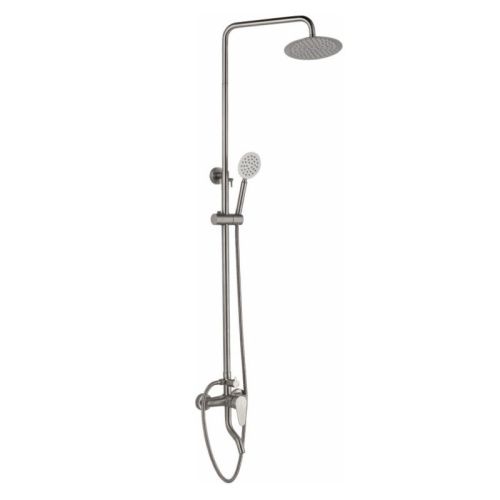 Душевая стойка Haiba HB24801-2 настенная цвет сталь - фото 2