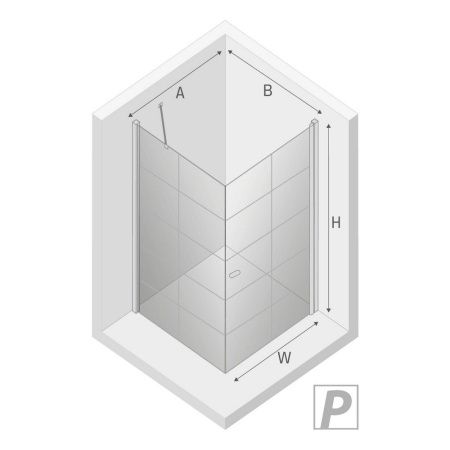 Душевой уголок New Trendy NEW SOLEO Black D-0285A/D-0121B 90х90 стекло прозрачное профиль черный без поддона