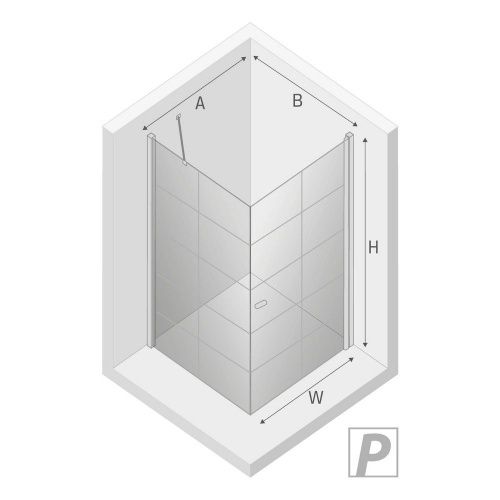 Душевой уголок New Trendy NEW SOLEO Black D-0285A/D-0121B 90х90 стекло прозрачное профиль черный без поддона - фото 3