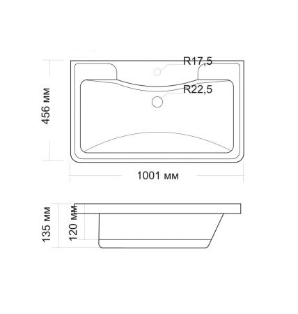 Раковина из искусственного камня Madera Адель 4627173210263 100х50 накладная цвет белый