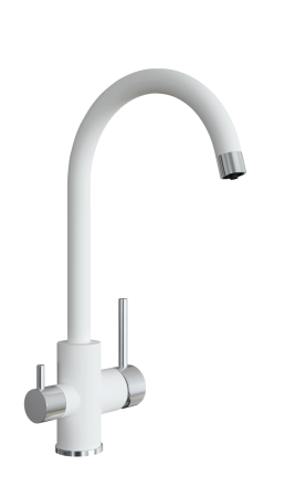 Смеситель для кухни Uperwood Quartz UPD-Q-01-01 UPD-Q-01-01 на мойку белый