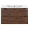 Тумба под раковину Vincea Paola VMC-2P800RW 80х50 подвесная цвет коричневый