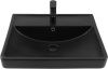 Раковина керамическая Aquanet Ирис 00329247 60х50 полувстраиваемая цвет черный 1 отверстие под смеситель