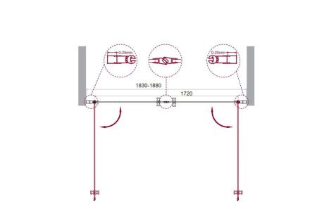Душевая дверь BelBagno ETNA ETNA-B-2-190-C-Cr 190х195 стекло прозрачное профиль хром