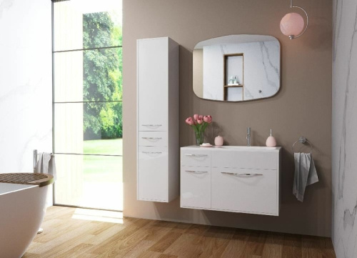 Тумба с раковиной Эстет Barcelona ФР-00003594 90х45х61 подвесная цвет белый - фото 3