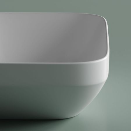 Раковина из сантехнического фарфора Ceramica Nova ELEMENT CN6055 50х40 накладная цвет белый без отверстий под смеситель