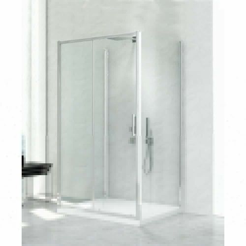 Душевой уголок New Trendy NEW CORRINA Chrome K-0574 130х90 стекло прозрачное профиль хром без поддона - фото 2