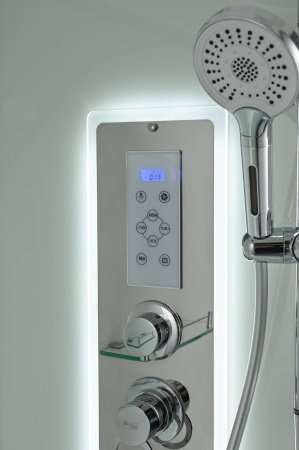 Душевая кабина AvaCan D D3090LED 90х90 четверть круга с крышей ориентация универсальная