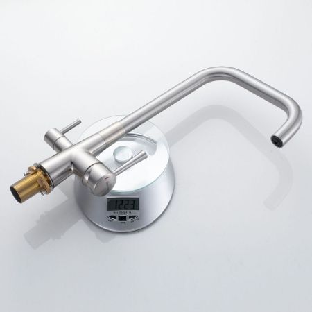 Смеситель для кухни Shevanik S528L на мойку сатин