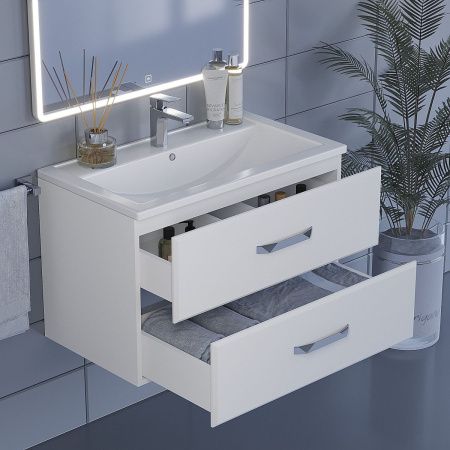 Тумба с раковиной Uperwood Foster 291020531 80х50 цвет белый