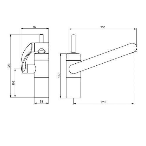 Смеситель для кухни Damixa Arc 290007264 на мойку никель - фото 4