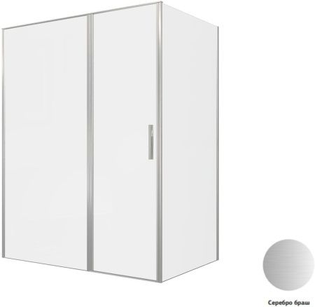 Душевой уголок Allen Brau Priority 3.31038.BA + 3.31047.BA 160х100 стекло прозрачное профиль серебро без поддона