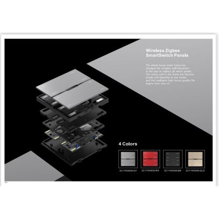 Смарт выключатель проводной iLedex Vision48-22 INN SP 48V-4-BK