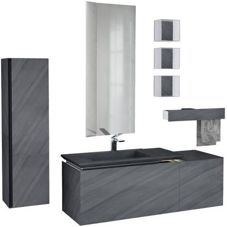 Тумба под раковину Jorno INCLINE Inc.01.140/P/Bet/JR 50х50 подвесная цвет серый