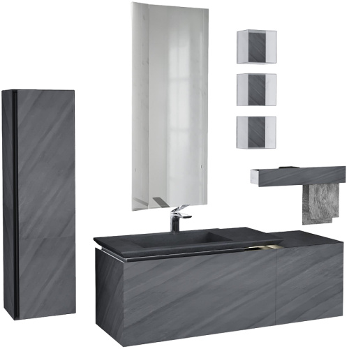 Тумба под раковину Jorno INCLINE Inc.01.140/P/Bet/JR 46х46х140 - фото 2