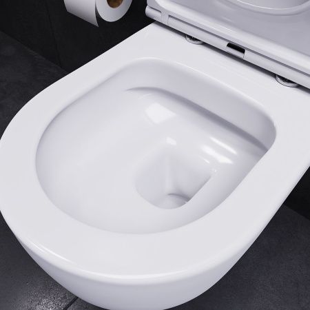 Унитаз подвесной Damixa Sirius DX86C1700SC белый с сиденьем микролифт безободковый каскадный смыв