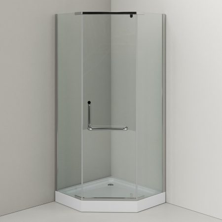 Душевой уголок Agger A03-090TCR 88х88 стекло прозрачное профиль хром глянцевый с поддоном