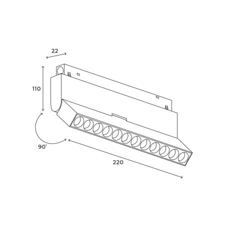 Трековый магнитный светильник Hesby Lighting ElDeko (ЕлДеко) HSBL_0084