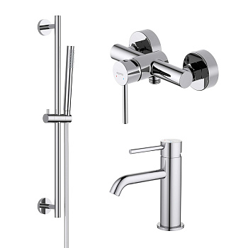 Комплект смесителей Aquatek ЕВРОПА AQ1331CR настенный хром