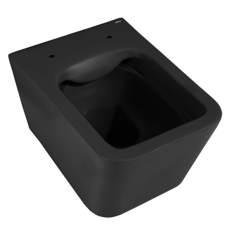 Унитаз подвесной Abber Rechteck AC1201MB черный матовый с сиденьем микролифт безободковый каскадный смыв