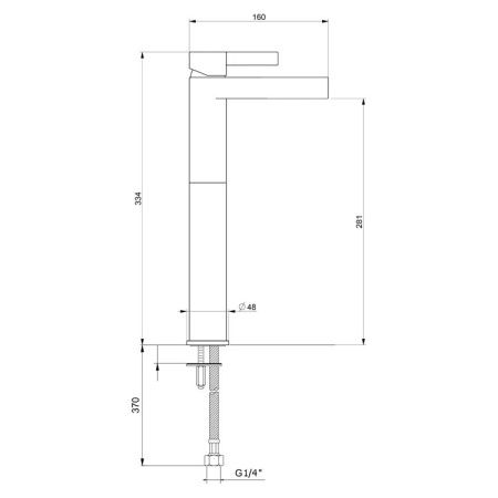 Смеситель Webert DoReMi DR830402564 на раковину черный