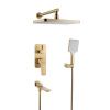 Душевая система Shevanik S9935G встраиваемая в стену цвет золото