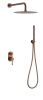 Душевая система Boheme Uno 464-BRB встраиваемая в стену цвет бронза