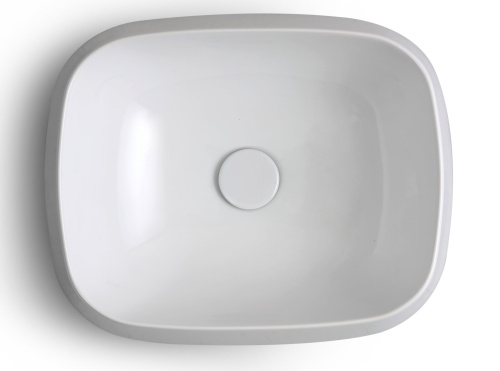 Раковина White Ceramic Tao 50 см W1040701 накладная цвет белый глянцевый - фото 2