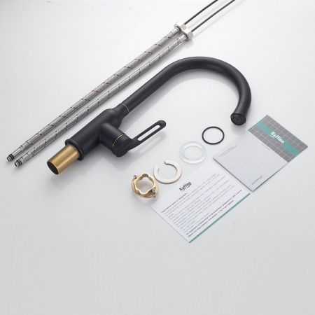 Смеситель для кухни Raffine F103H на мойку черный