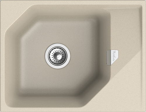 Кухонная мойка Rivelato LOCUS LS-65 beige scuro 65х50 цвет темно-бежевый - фото 2