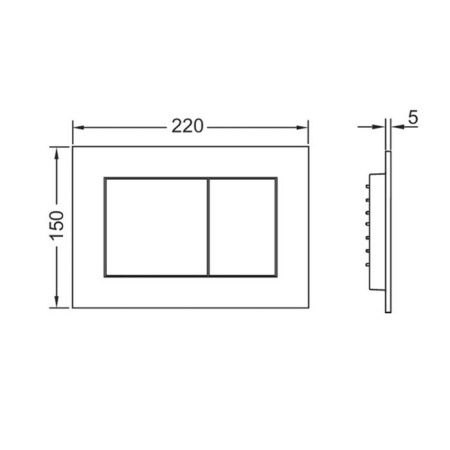 Клавиша смыва механическая Tece TECEnow 9240418 цвет никель