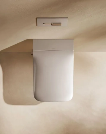 Унитаз-биде подвесной Arrow AKB2130H белый/бежевый с сиденьем микролифт безободковый каскадный смыв