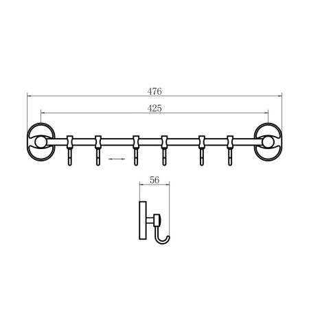 Крючок Fashun A1915-6