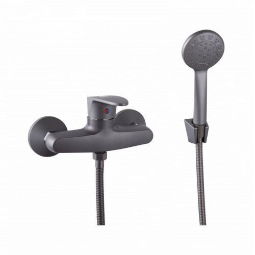 Смеситель для ванны и душа Plstart PL2005-17 настенный графит - фото 2