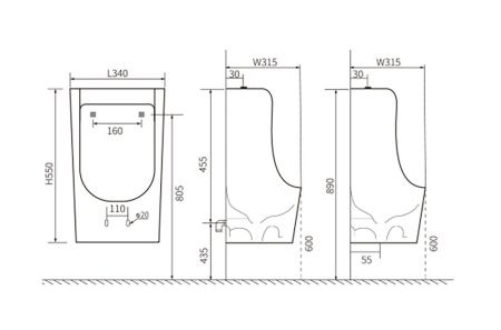Писсуар подвесной Aquatek AQ3040-F-00 белый