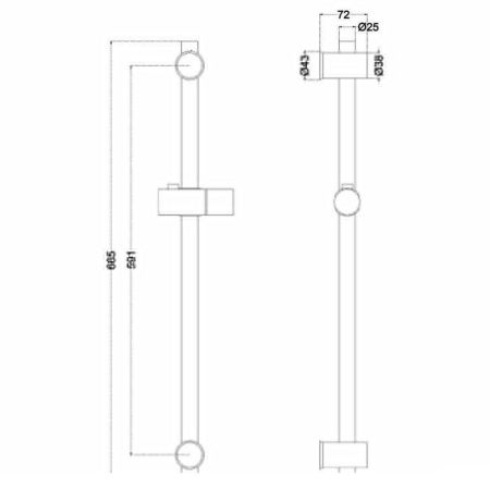 Душевая штанга Melana Tondo 610106