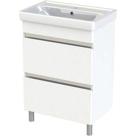 Тумба с раковиной Orange TOPLINE-Lyon TLNF60+RA 60х40 напольная цвет белый