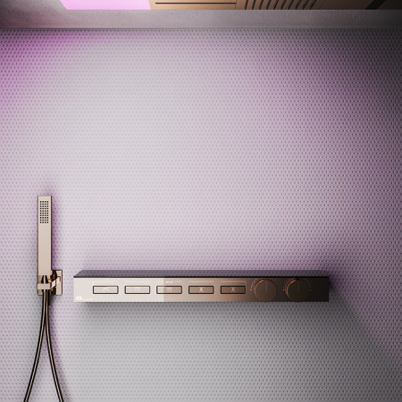 Смеситель для душа Gessi Hi-Fi 63028#030 встраиваемый в стену медь с термостатом (внешняя часть)