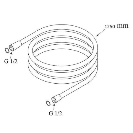 Душевой шланг Duravit Showers UV0610006010 (новый арт. UV0610006C10) хром