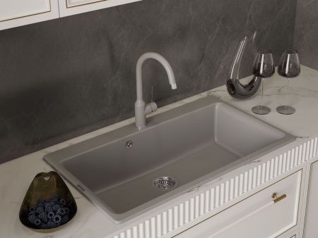 Смеситель для кухни Rivelato 1923502 grigio cromo на мойку хром/серый