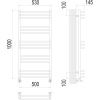 Полотенцесушитель водяной Terminus 4670078530844 55х100 хром