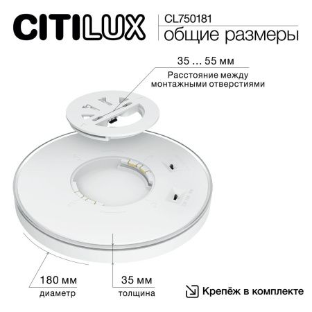Светильник настенно-потолочный Citilux Etalon (Еталон) CL750181