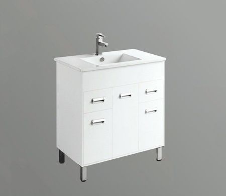 Раковина из сантехнического фаянса CeramaLux 9090E 90х50 встраиваемая цвет белый 1 отверстие под смеситель