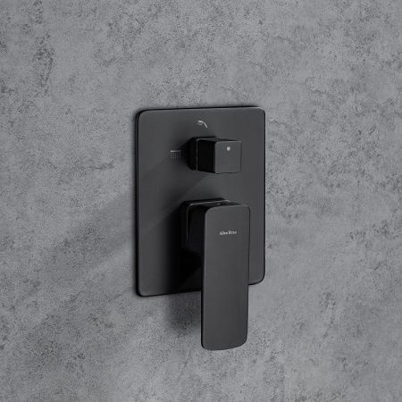 Смеситель для ванны с душем Allen Brau Infinity 5.21014-31 встраиваемый в стену черный