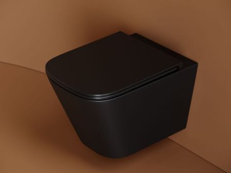 Унитаз подвесной Ceramica Nova UNION CN4009TMB черный с сиденьем микролифт безободковый смыв торнадо